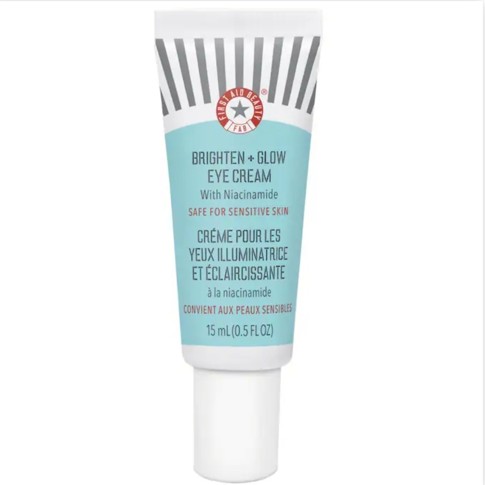 First Aid Beauty Brighten + Glow Eye Cream w/Niacinamide- Safe 4 Sensitive Skin